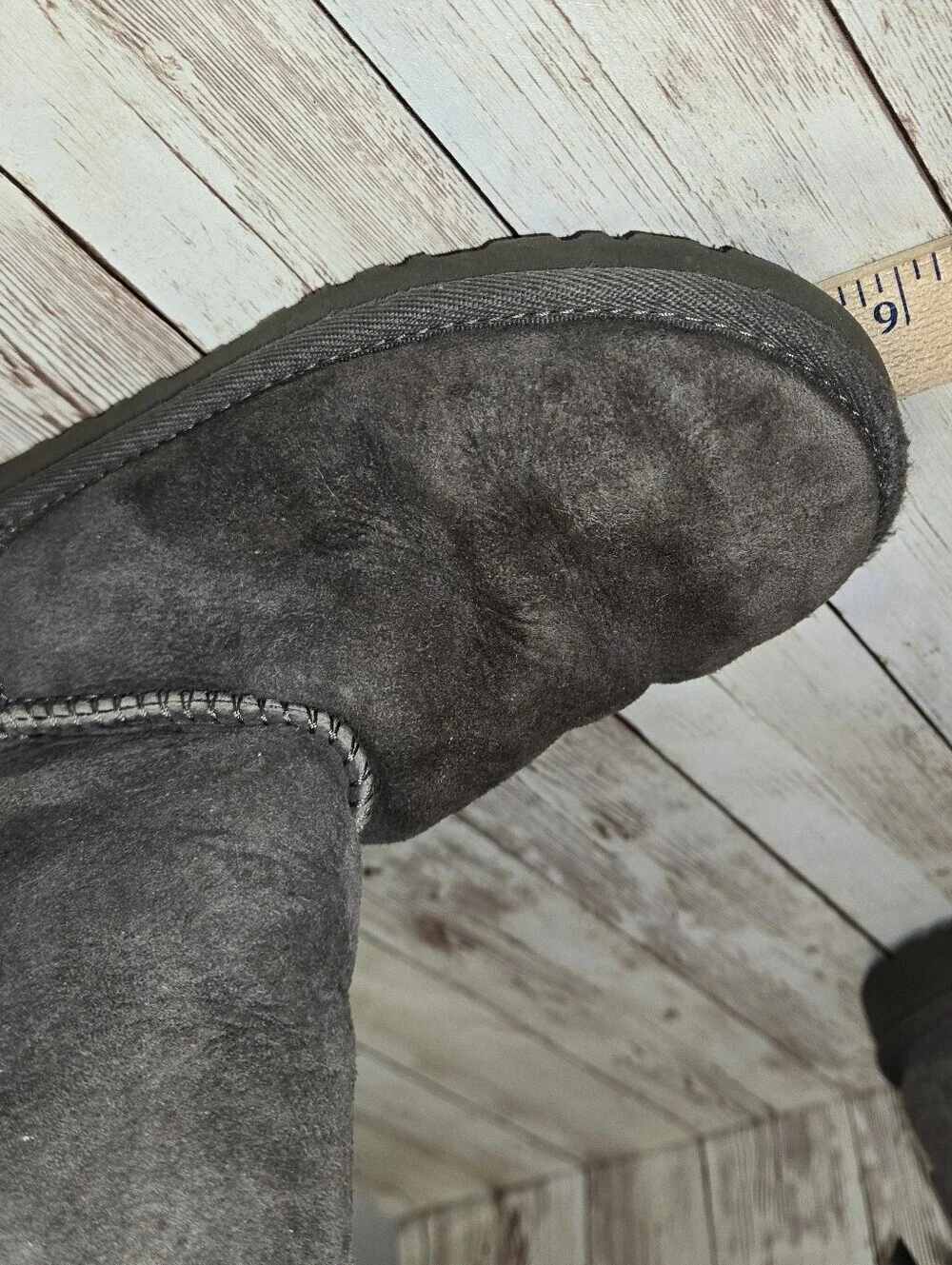 UGG Australia Kids Gray Bailey Bow II Suede Sheepskin Boots Size Unknown